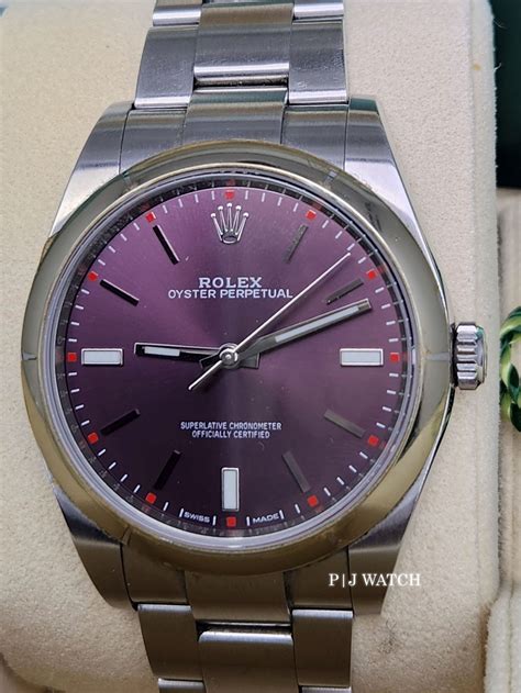 rolex oyster perpetual red grape 39|Oyster Perpetual 39mm.